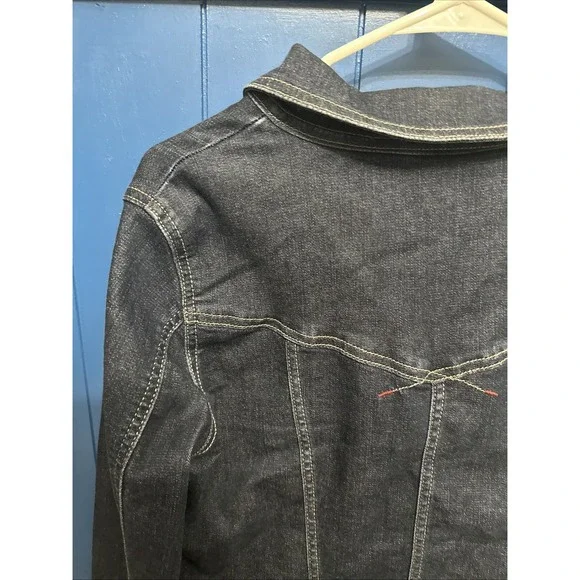 Wrangler Women's Jean Style Jacket Size M Dark Wash Country Western Cowgirl - Picture 10 of 13